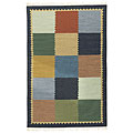 Hand-woven Elite Wool Flat-weave Rug (5' x 8')