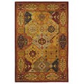 Handmade Heritage Diamond Bakhtiari Multi/ Red Wool Rug (5' x 8')