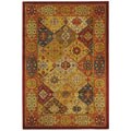 Handmade Heritage Diamond Bakhtiari Multi/ Red Wool Rug (6' x 9')