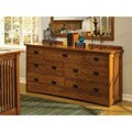 Mission Cherry Oak  7-drawer Dresser
