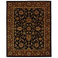 Web portal for news on Area rug Peach Heritage Kerman Black/ Peach Wool Rug (7'6 x 9'6)