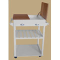 Bamboo and Pine Large Rolling Trolley