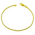 14k Gold Overlay Sterling Silver Rope Bracelet