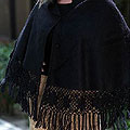 'Night Out' Alpaca Wool Poncho (Peru)
