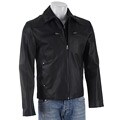 Black Rivet Men's Black Leather Jacket
