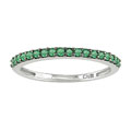 14k White Gold Emerald Ring