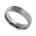 Men's Titanium Comfort Band Ring with Diamond-cut Designs