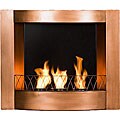 Copper Finish Wall Mount Gel Fuel Fireplace