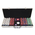 500 -piece Tri-Color Crown & Dice Poker Chip Set
