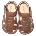 'Squeakies' Baby and Toddler Brown Sandals