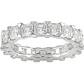 18k White Gold 4ct TDW Asscher Diamond Eternity Ring (G-H, VS2)