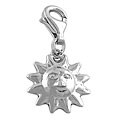 Sterling Silver Sun Face Charm