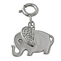 Sterling Silver CZ Elephant Charm