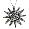 Sterling Silver Marcasite Sunflower Necklace