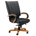 Mayline President Wood and Leather Chair