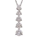 14k White Gold 4/5ct Diamond Journey Necklace