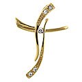 Michele Mies Goldtone Jazzy Cross Cubic Zirconia Pendant