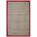 Hand-woven Sisal Red Rug (5' x 8')