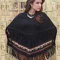 'Andean Bonfire' Alpaca Wool Poncho (Peru)