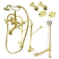Polished Brass Clawfoot Tub Faucet Package