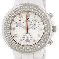 Aqua Master Women's White Ceramic Diamond Watch
