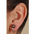 14k White Gold Black Cultured Akoya Pearl Earrings (Set of 3)
