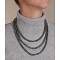 Black Freshwater Pearl Strand Necklaces (6-7 mm) (Pack of 3)