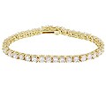 14k Gold Overlay Classic Diamoness Tennis Bracelet