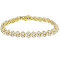 14k Gold Overlay CZ Diamoness Star Burst Bracelet