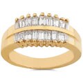 14k Gold 1ct TDW Tapered Diamond Ring