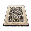 Indo Mahal Handknotted Rug Black/Light Brown (5' x 8')