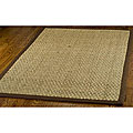Hand-woven Casual Natural/ Brown Seagrass Rug (6' x 9')