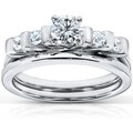 14k White Gold 1/2ct TDW Diamond Bridal Ring Set (HI, I1-I2)