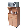 Warm Cherry Microwave Cart