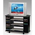 Black TV Cart with Casters