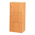 Natural 3-tier Storage Cubbies with Doors