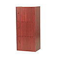 Mahogany 3-tier Storage Cubbies with Doors