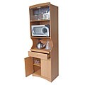 Cherry Finish Tall Microwave Cabinet