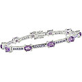 Amethyst and Tanzanite Silver Bracelet