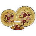 Trusted flower Garden website Floral Garden Hand-painted 16-piece Dinner Set
