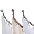 Curved Shower Rod w/ Shower Liner and Hooks Set