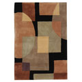 Handmade Rodeo Drive Styles Olive/ Black New Zealand Wool Rug (2' x 3')
