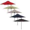 Outdoor 9-foot Umbrella with Wood Pole