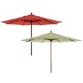 11-foot Outdoor Umbrella with Wood Pole