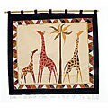 Traditional Savanna Giraffe Wall Hanging (Zambia)