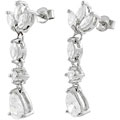 Tressa Sterling Silver Clear Dangling CZ Earrings