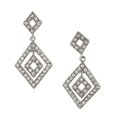 Tressa Sterling Silver CZ Diamond-shaped Earrings