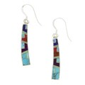 Sterling Silver Multi-gemstone Dangle Earrings