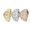 Geneva Platinum Men's Round Bezel Metal Link Watch