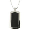 Stainless Steel Braided Cable Dog Tag Necklace